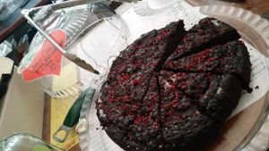 beetroot quinoa choco cake at Grønsagen in Copenhagen