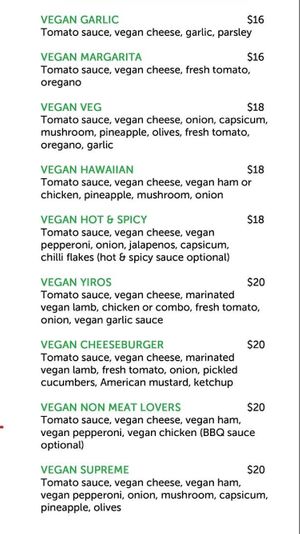 Now has a larger vegan pizza selection  at Mamma Mia Pizzeria in Gawler