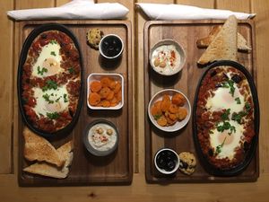 Shakshuka with tapas at Shakshuka in Aarhus