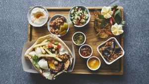 Sabih pita (egg and eggplant) at Shakshuka in Aarhus