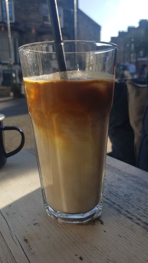 Iced soya latte at No35 Harrogate Coffee in Harrogate