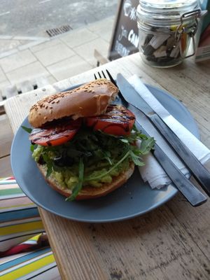 Vegan bagel at No35 Harrogate Coffee in Harrogate