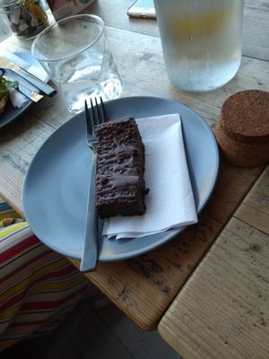 Vegan brownie at No35 Harrogate Coffee in Harrogate