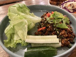 Tempe lettuce wraps  at Tigerlillys in Lembongan