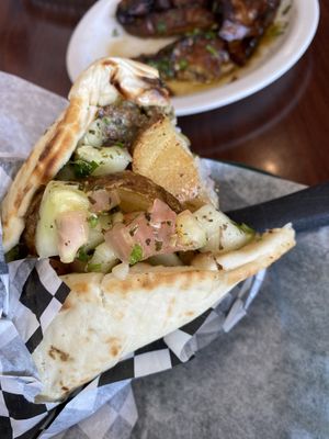falafel sandwich with roasted potatoes 🤩🤩🤩🤩  at King O Falafel in Kissimmee