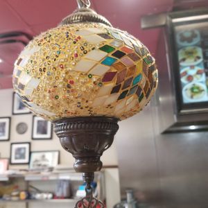 Beautiful lamps at King O Falafel in Kissimmee