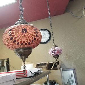 Beautiful lamps at King O Falafel in Kissimmee