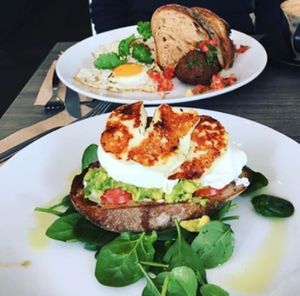 breakfast bruschetta  at Pure Wholefoods in Manly