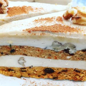 raw vegan carrot cake  at Pure Wholefoods in Manly