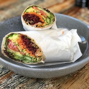 Salad wraps with choice of filling at Pure Wholefoods in Manly