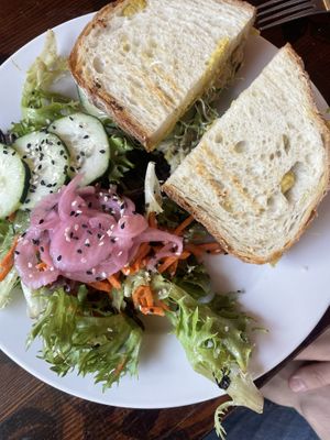 Artichoke melt—recommended  at Broadfork Cafe in Seattle