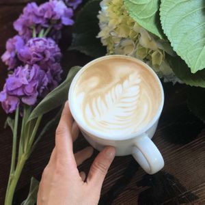 Latte at Broadfork Cafe in Seattle
