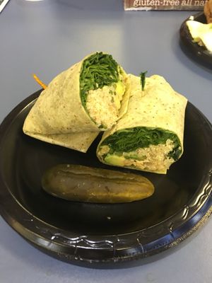 Delicious vegan wrap at Gourmet Island in San Diego