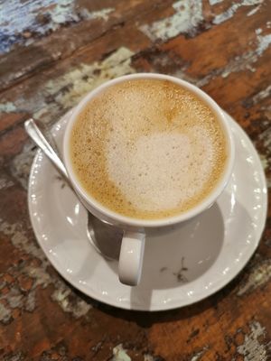 Rice and hazelnut cappuccino at Sullaluna in Venice