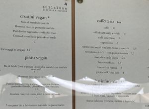Speisekarte Juni22  at Sullaluna in Venice