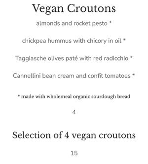 Vegan menu as of late July 2022 at Sullaluna in Venice