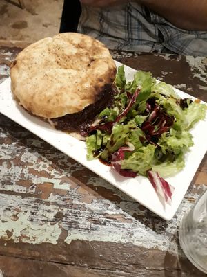 Sandwich with olive paté at Sullaluna in Venice