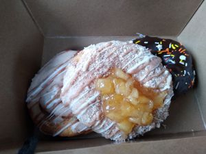 Cinnamon bun, apple pie, chocolate at Birch Bark Eatery in Glen Falls