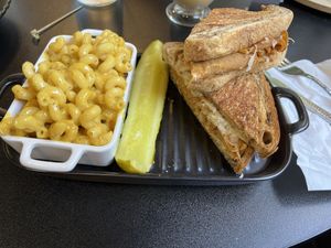 Reuben with Mac N Cheese side dish   at Birch Bark Eatery in Glen Falls