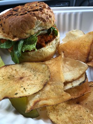 Buffalo chicken sandwich  at Birch Bark Eatery in Glen Falls