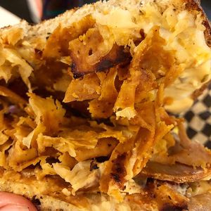 Close up of Reuben sandwich  at Birch Bark Eatery in Glen Falls