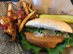 "Fish" sandwich at Birch Bark Eatery in Glen Falls