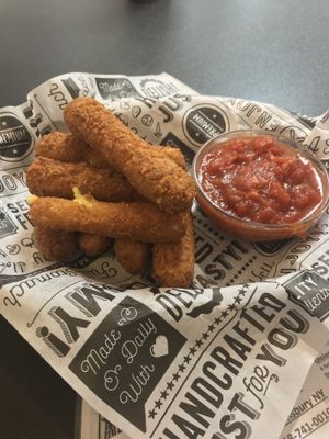 Vegan mozz were amazing! The marinara was awesome and chunky too. We also got raspberry Melba with them😄 at Birch Bark Eatery in Glen Falls