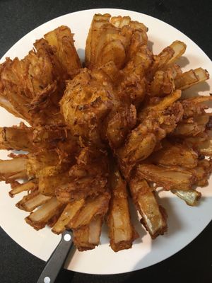 Flowering onion at Birch Bark Eatery in Glen Falls