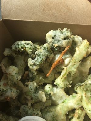 Tempura broccoli💜💜💜 at Birch Bark Eatery in Glen Falls