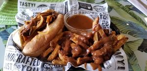 French Dip Hoagie and gravy fries at Birch Bark Eatery in Glen Falls