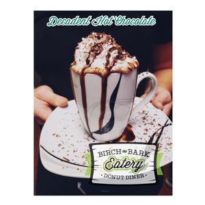 We dare you to find a better hot chocolate than this one right here. at Birch Bark Eatery in Glen Falls