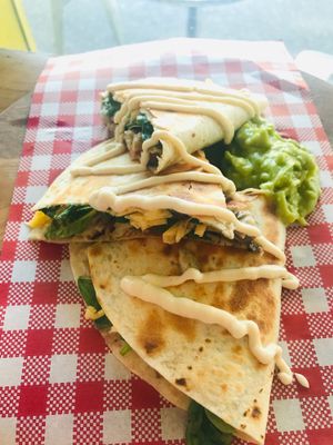 Chicken quesadillas  at Goodness Gracias in Palm Beach