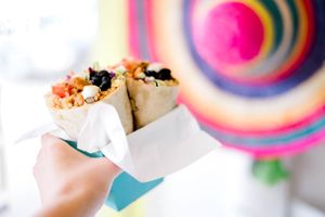 Burritos at Goodness Gracias in Palm Beach