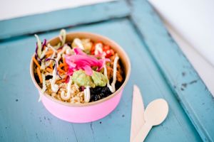 Burrito Bowl at Goodness Gracias in Palm Beach