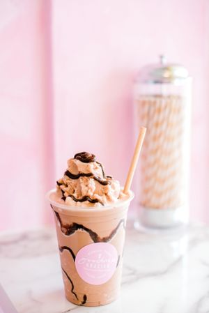 Vegan Chocolate Frappe at Goodness Gracias in Palm Beach