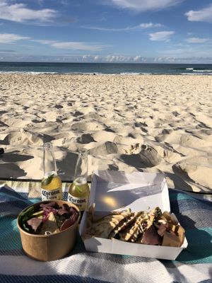 Holy Guacamole salad and the Smokey jack quesadilla yumm  at Goodness Gracias in Palm Beach