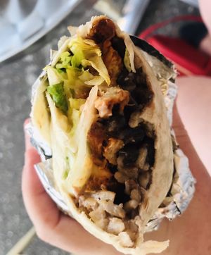 Pina chicken burrito  at Goodness Gracias in Palm Beach