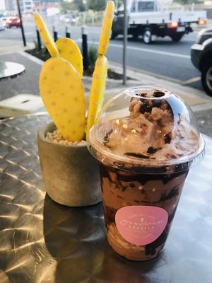 Chocolate Salted Caramel frappe  at Goodness Gracias in Palm Beach