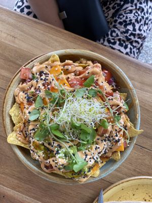 Vegan baked nachos  at Niche & Co in Tugun