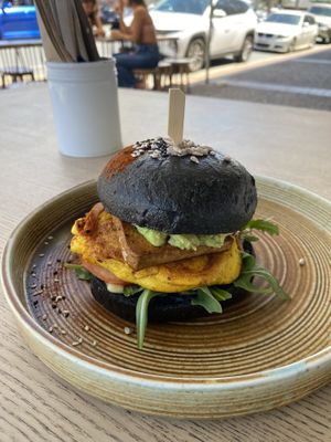 Vegan burger  at Niche & Co in Tugun