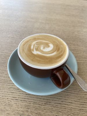 Flat white on oat  at Niche & Co in Tugun