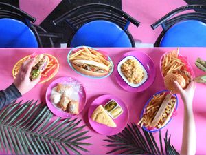 What a spread! at Evies Disco Diner in Fitzroy