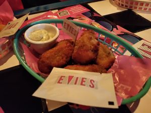 Jalapeño poppers at Evies Disco Diner in Fitzroy