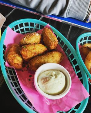 Jalapeño poppers  at Evies Disco Diner in Fitzroy