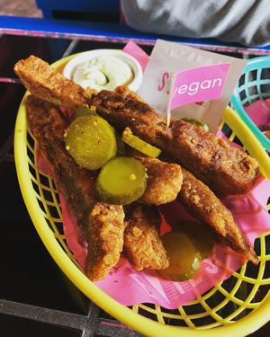 Vegan wings   at Evies Disco Diner in Fitzroy