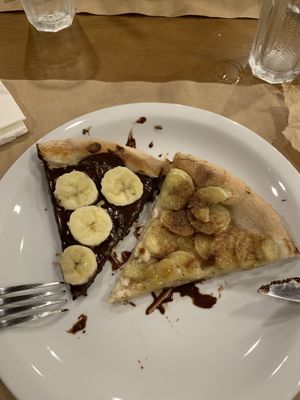 Sweet pizzas  at Fratelli Basilico in Sao Paulo