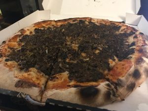 Concceta pizza with stuffed crust (delivered) at Fratelli Basilico in Sao Paulo