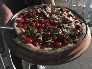 Caprese and calabresa at Fratelli Basilico in Sao Paulo