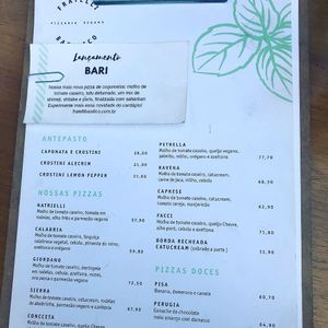 Menu  at Fratelli Basilico in Sao Paulo