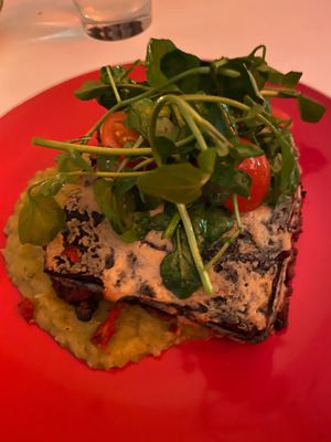 Vegan lasagne  at Mark & Vinny's Spaghetti & Spritz in Surry Hills